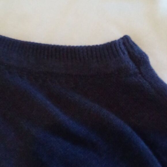 VAN HEUSEN FLEX XL NAVY SWEATER VEST KNIT RIBBED COTTON BLEND OFFICE GOLF SPORTY - Picture 4 of 9